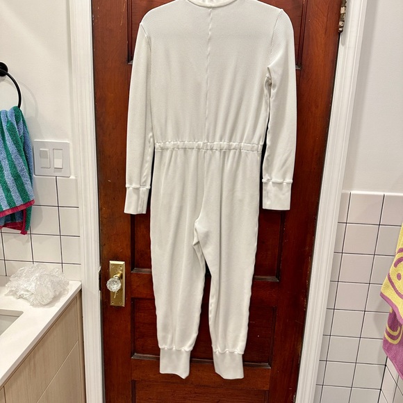 Rachel Comey long sleeve, v neck, white jumpsuit - Picture 3 of 4